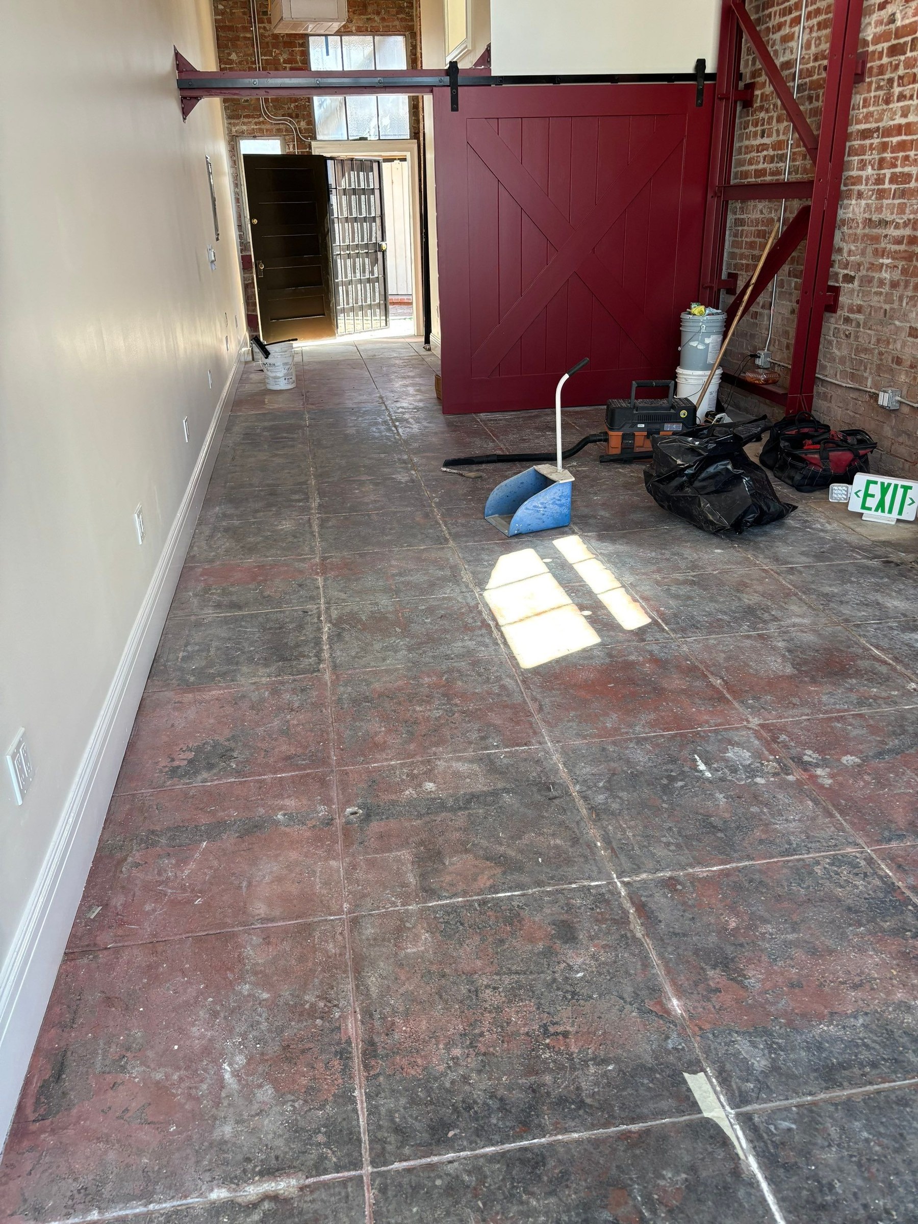 BEFORE, Polished Concrete, Commercial Tenant Improvement Space, Oakland, CA